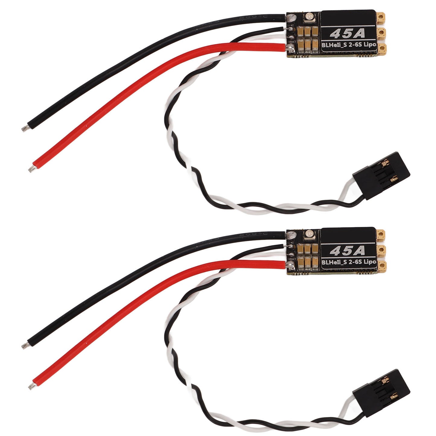 45A Brushless ESC Speed Controller RC Drone ESC with LED Light for FPV Crossing Drone Four Axes Drone 2pcs