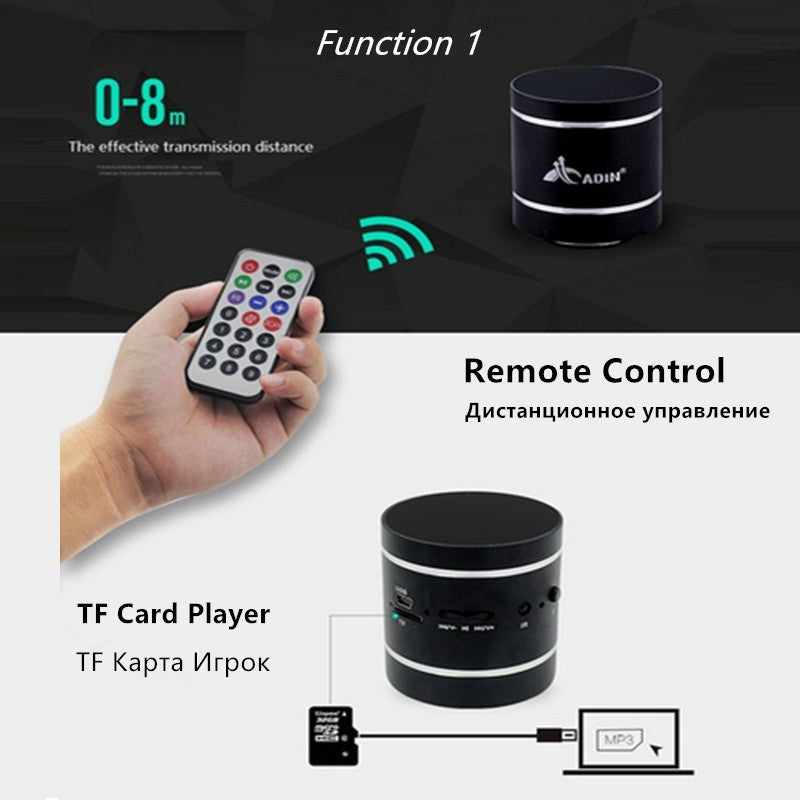 D5 + Portable Wireless Bluetooth Speaker With TF Card