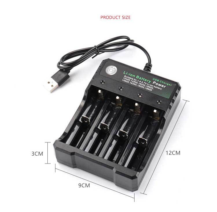 USB charging stand four 26650 independent charging