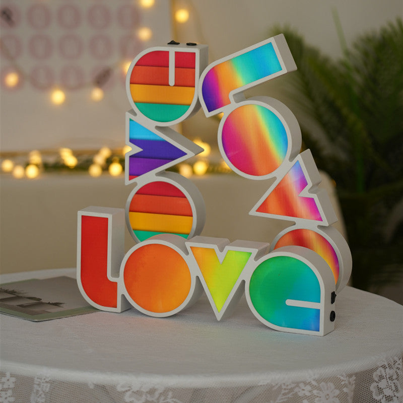 Decorative Lights Proposal Confession Holiday Arrangement English LOVE Letters LED Lights'