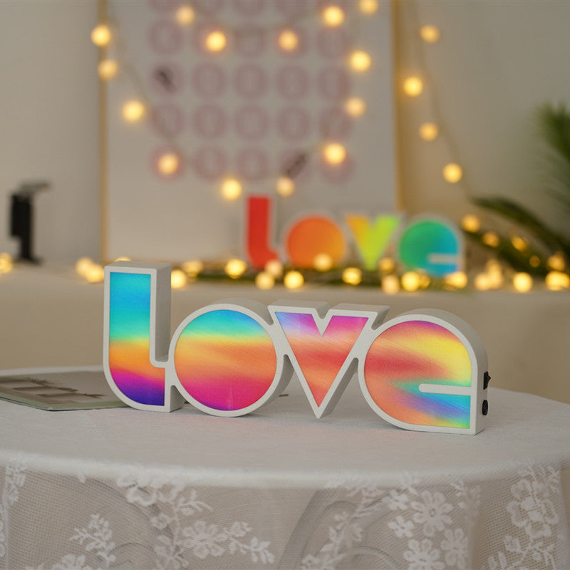 Decorative Lights Proposal Confession Holiday Arrangement English LOVE Letters LED Lights'