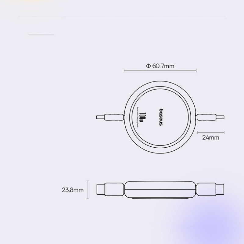 Data Cable 100W Charging Cable 6A Fast Charging