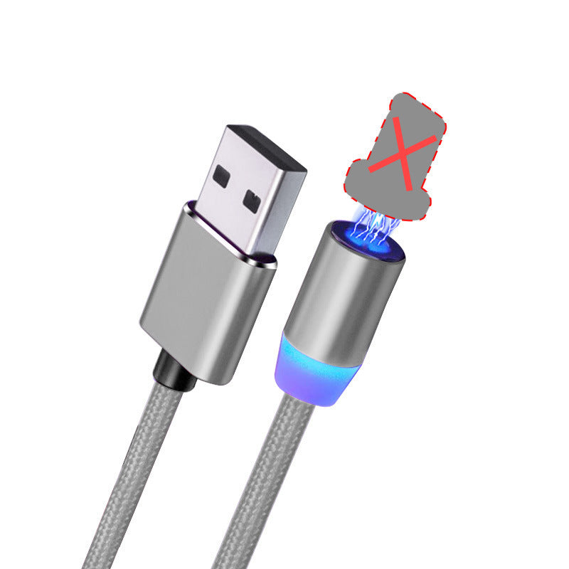 Magnetic Data Cable, Fast Charging, Flash Charging Tip, Car Charging Cable, Three In One