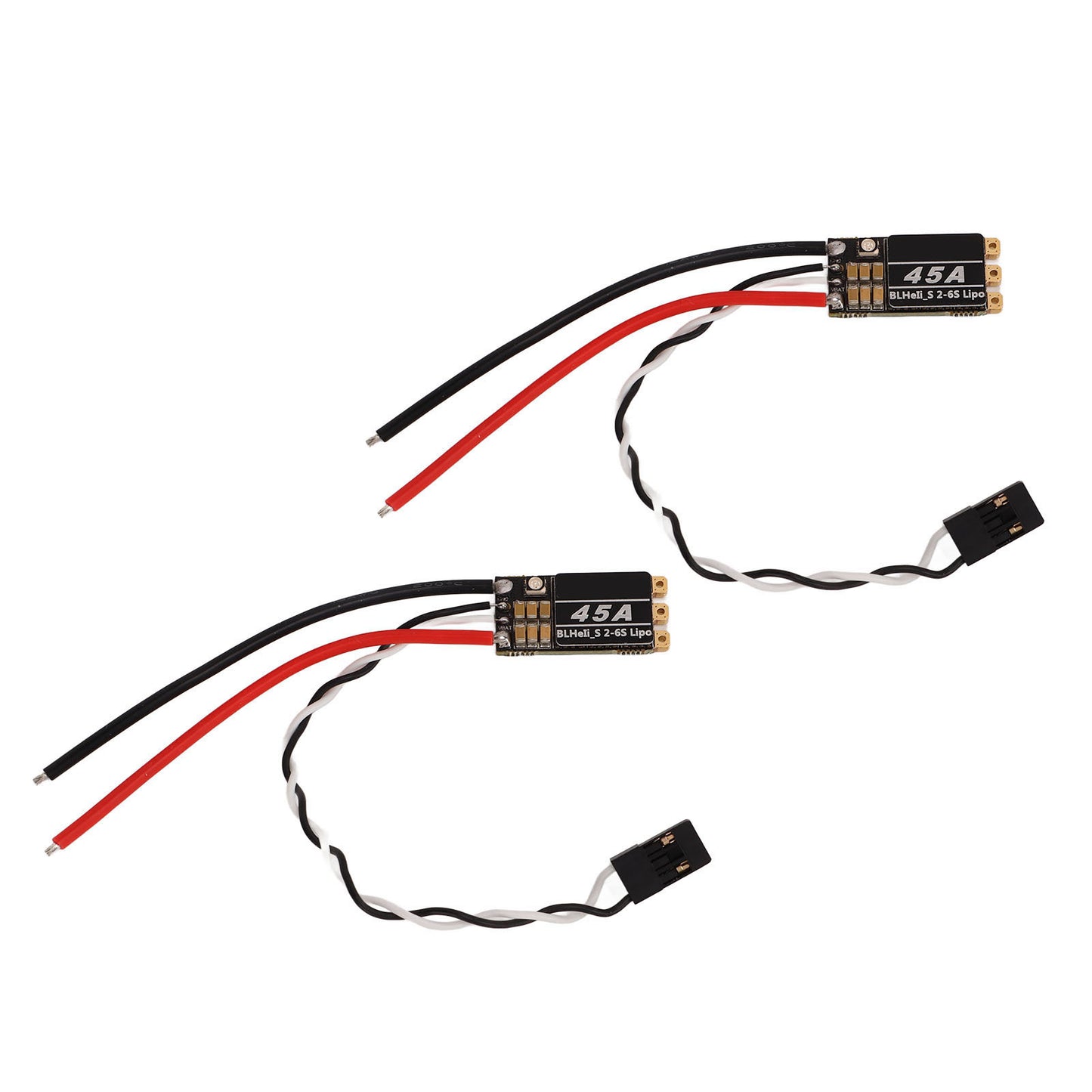 45A Brushless ESC Speed Controller RC Drone ESC with LED Light for FPV Crossing Drone Four Axes Drone 2pcs